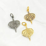 Load image into Gallery viewer, DC453. Diamond Sterling Silver Leaf Pendant