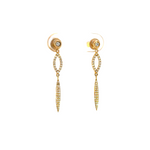 Load image into Gallery viewer, Buy 14K Solid Yellow Gold Diamonds Dangle Earrings