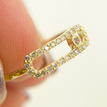 Load image into Gallery viewer, 14K Solid Gold Diamond Ring.