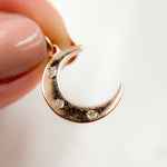 Load image into Gallery viewer, Diamond Sterling Silver Moon Pendant