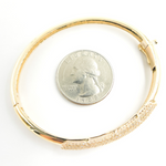 Load image into Gallery viewer, KG86. 14K Solid Gold Diamonds Bangle