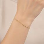 Load image into Gallery viewer, BRSET611. 14k Solid Yellow Gold Bars Link Bracelet