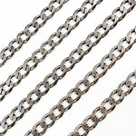 Load image into Gallery viewer, Sterling Silver Oxidized Flat Curb Chain