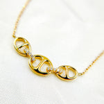 Load image into Gallery viewer, NT404253. 14K Solid Gold Link Diamond Necklace