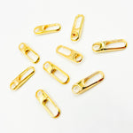 Load image into Gallery viewer, Gold-Plated Shiny Sterling Silver Oval Clasp