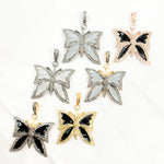 Load image into Gallery viewer, Diamond Sterling Silver Butterfly Enamel Pendant