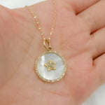 Load image into Gallery viewer, 14K Solid Gold Circle Charm. KG147