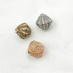 Load image into Gallery viewer, DC599. Diamond & Sterling Silver Rhombus Shape Bead