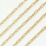Load image into Gallery viewer, X1GSDC. Gold Plated Sterling Silver Smooth & White Silver Side Paperclip Chain