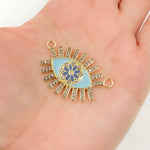Load image into Gallery viewer, Buy Now Sterling Silver Eye Flower Enamel Pendant