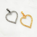 Load image into Gallery viewer, DP080. Diamond Sterling Silver Heart Pendant