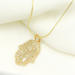 Load image into Gallery viewer, KG73. 14K Solid Gold Hamsa Charm