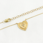 Load image into Gallery viewer, NFA71449. 14k Solid Gold Diamond Heart Charm Necklace