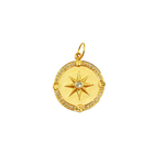 Load image into Gallery viewer, GDP218. 14K Solid Gold Circle Pendant with Diamonds