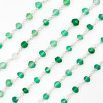 Load image into Gallery viewer, Green Onyx Sterling Silver Wire Chain
