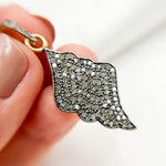 Load image into Gallery viewer, DP090. Diamond Sterling Silver Leaf Pendant
