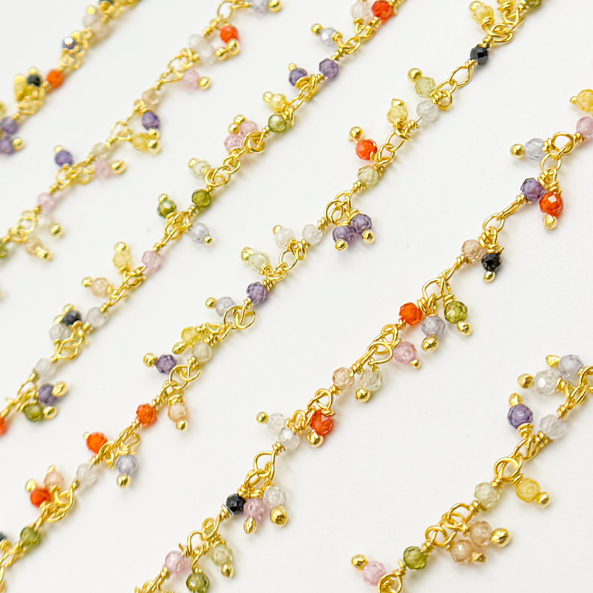 Shop Multi CZ Wire Wrap Dangle Chain
