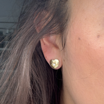 Load image into Gallery viewer, EFD52828. 14k Solid Gold Diamond Heart Stud Earrings