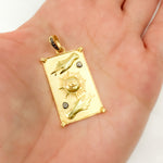 Load image into Gallery viewer, Buy Now Sterling Silver Rectangle Hands and Evil Eye Pendant