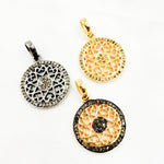 Load image into Gallery viewer, DP395. Diamond Sterling Silver Round Fancy Pendant