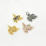 Load image into Gallery viewer, DC094. Diamond & Sterling Silver Elephant Charm