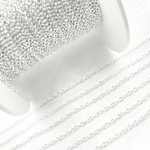 Load image into Gallery viewer, Sterling Silver Smooth Oval Link Chain