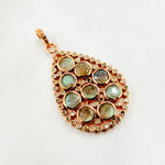 Load image into Gallery viewer, DSP05. Diamond Silver Gemstone Drop Pendant