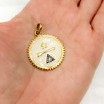 Load image into Gallery viewer, Silver Round Enamel Pendant