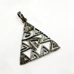 Load image into Gallery viewer, DP754. Diamond Sterling Silver Triangle Pendant