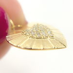 Load image into Gallery viewer, 14K Solid Gold Diamond Heart Charm. GDP469