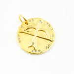 Load image into Gallery viewer, Silver Round Bow and Arrow Pendant