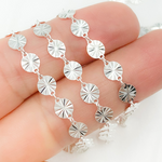 Load image into Gallery viewer, Sterling Silver Diamond Cut Circle Link Chain