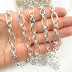 Load image into Gallery viewer, 925 Sterling Silver Smooth Oval and Round Link Chain
