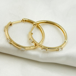 Load image into Gallery viewer, EHE56833. 14k Solid Gold Diamond Baguette Hoops