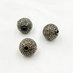 Load image into Gallery viewer, DC813. Black Rhodium 925 Sterling Silver Round Bead