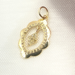 Load image into Gallery viewer, 14K Solid Gold Diamond Organic Charm. GDP468