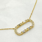 Load image into Gallery viewer, NT403731. 14K Solid Gold Rectangular Shaped Diamond Necklace
