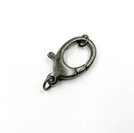 Load image into Gallery viewer, Black Rhodium 925 Sterling Silver 25x15mm Round Clasp
