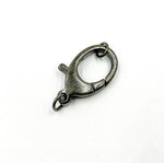 Load image into Gallery viewer, Black Rhodium 925 Sterling Silver 25x15mm Round Clasp