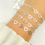 Load image into Gallery viewer, 925 Sterling Silver Open Heart Shape Link Chaina