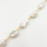 Load image into Gallery viewer, Buy Gold Plated Wire Nugget Freshwater Pearl Chain