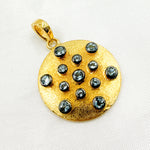 Load image into Gallery viewer, DSP073. Sterling Silver Round Pendant with Gemstone