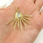 Load image into Gallery viewer, DP343. Diamond Silver Fancy Shape Pendant with Polki Diamond