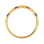 Load image into Gallery viewer, 14K Solid Gold Diamond & Blue Sapphire Ring