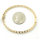 Load image into Gallery viewer, KG991. 14K Solid Gold Bangle with Diamonds
