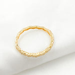 Load image into Gallery viewer, 14K Solid Yellow Gold Diamond Wave Ring.