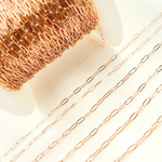 Load image into Gallery viewer, 1606FRGF. Rose Gold Filled Flat Paperclip Link Chain