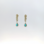 Load image into Gallery viewer, ER414895. 14k Solid Gold Diamond and Gemstone Fancy Dangle Earrings
