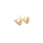 Load image into Gallery viewer, EFD52828. 14k Solid Gold Diamond Heart Stud Earrings