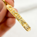 Load image into Gallery viewer, DP336. Diamond & Sterling Silver Long Oval Dream Pendant
